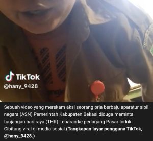 Pria Berpakaian ASN di Bekasi Terjaring Minta THR ke Pedagang Pasar